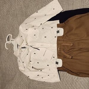 NWT Paper denim & cloth button down with 2 pants set